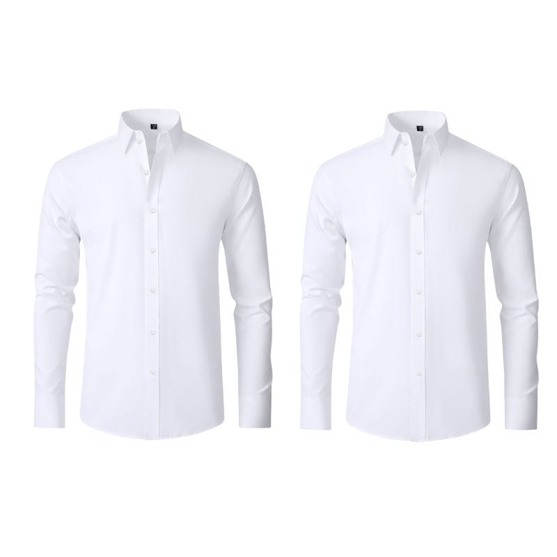 Compre 1 Leve 2 | Camisa Social Ultra Elastech Anti amassados + Relogio de Brinde - Direct Ofertas