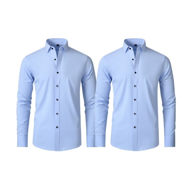 Compre 1 Leve 2 | Camisa Social Ultra Elastech Anti amassados + Relogio de Brinde - Direct Ofertas