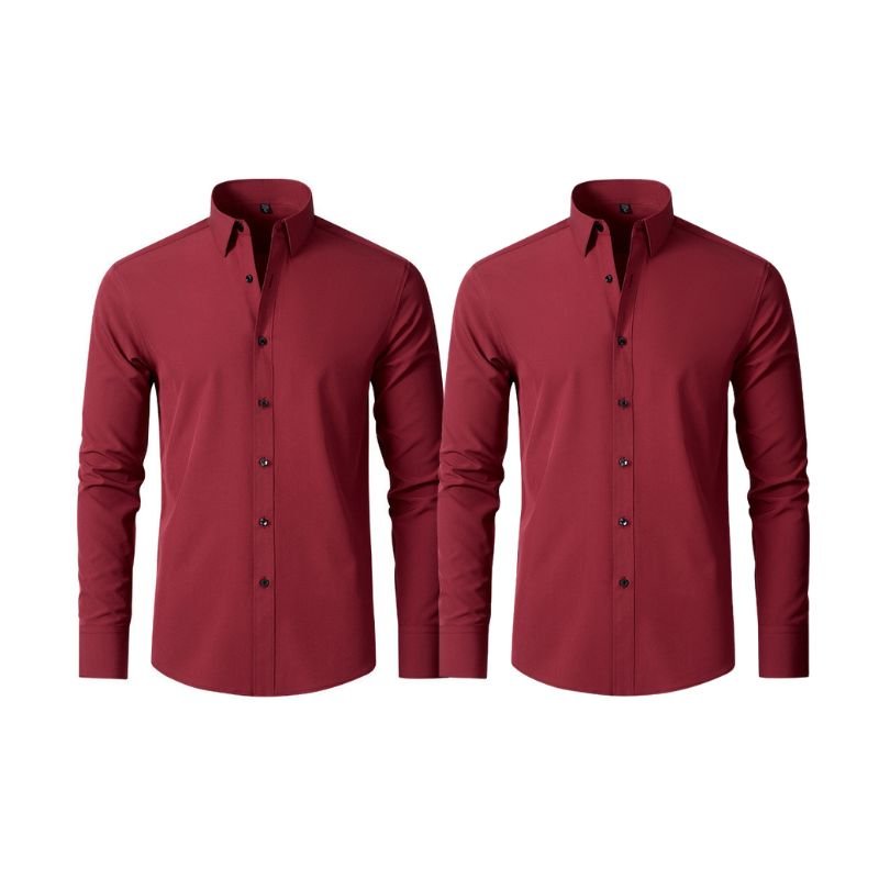 Compre 1 Leve 2 | Camisa Social Ultra Elastech Anti amassados + Relogio de Brinde - Direct Ofertas