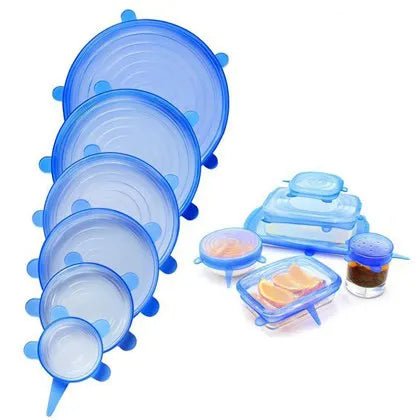 Compre 6 Leve 12 - Kit 12 Tampas de Silicone Reutilizável (UNIVERSAL) - Super Elástico - Direct Ofertas