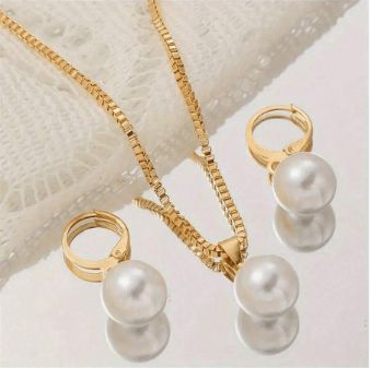 Conjunto de Joias Vintage de Pérolas - Direct Ofertas
