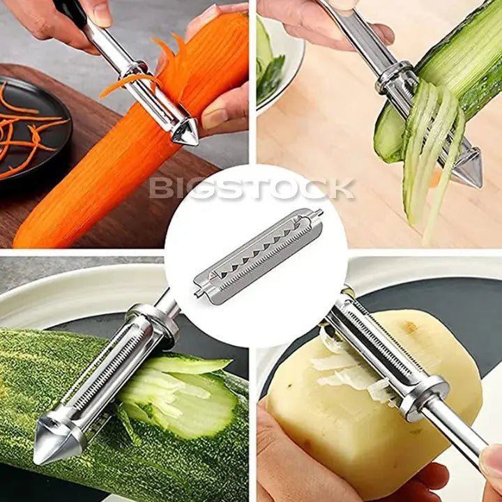 Descascador de Legumes e Frutas Multifuncional 3 em 1 BStocker (LEVE 2 E GANHE OUTRO DE BRINDE) - Direct Ofertas