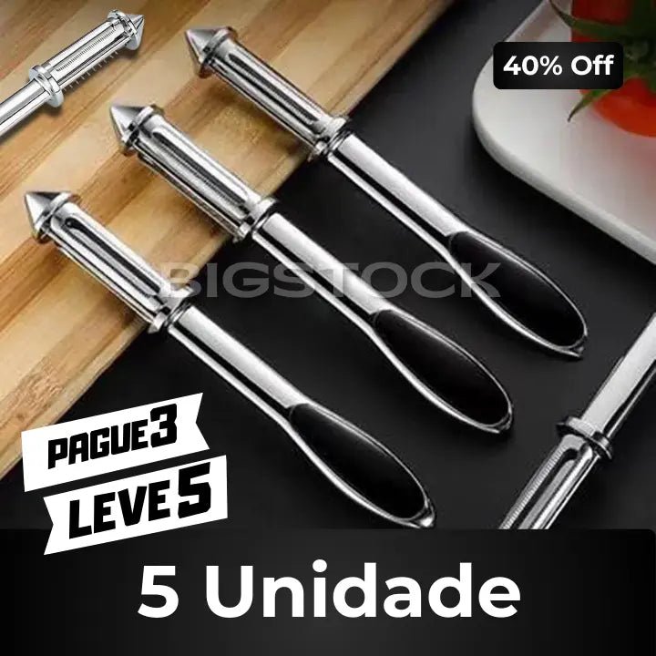 Descascador de Legumes e Frutas Multifuncional 3 em 1 BStocker (LEVE 2 E GANHE OUTRO DE BRINDE) - Direct Ofertas