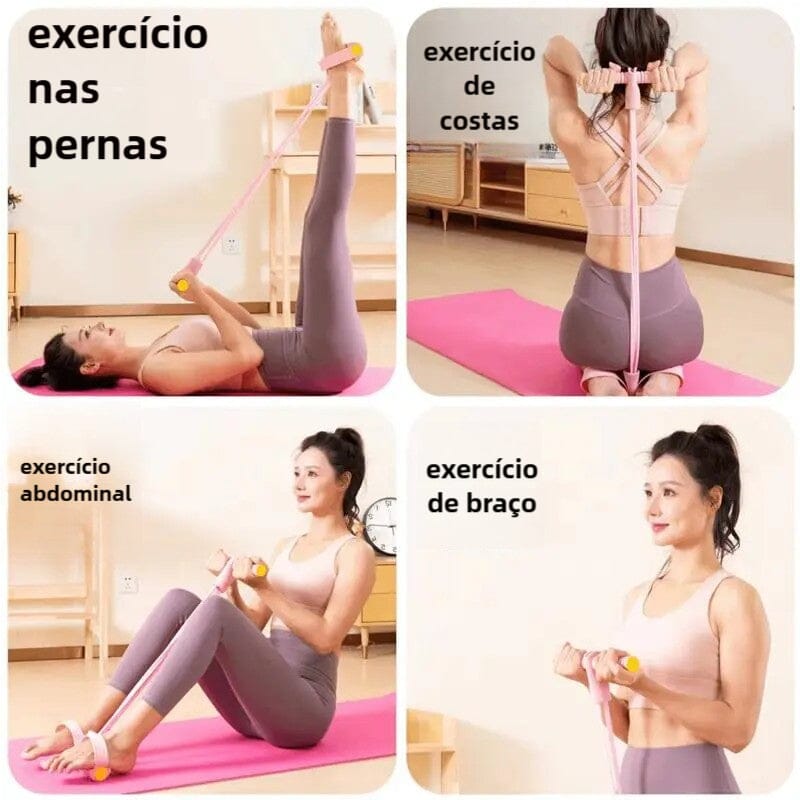 Elástico de Treino Caseiro - 250+ Variações de Treinos - Versátil e Fácil de Usar - Direct Ofertas