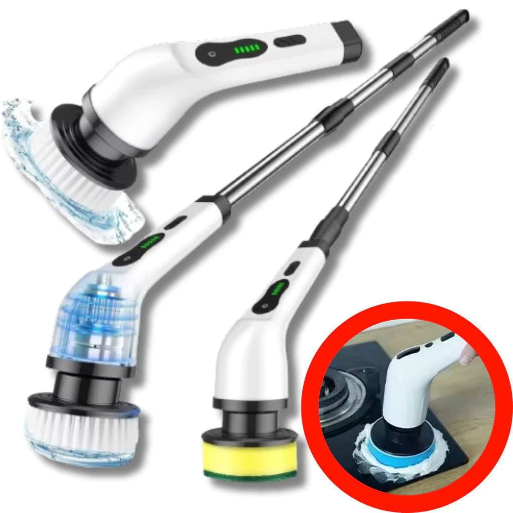 Escova de Limpeza Ajustável Recarregável 9 em 1 / 7 em 1 Escova de Limpeza Ajustável PS1 Direct Ofertas 