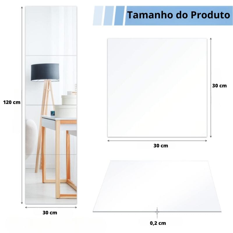 Espelho Adesivo Inquebrável - Direct Ofertas