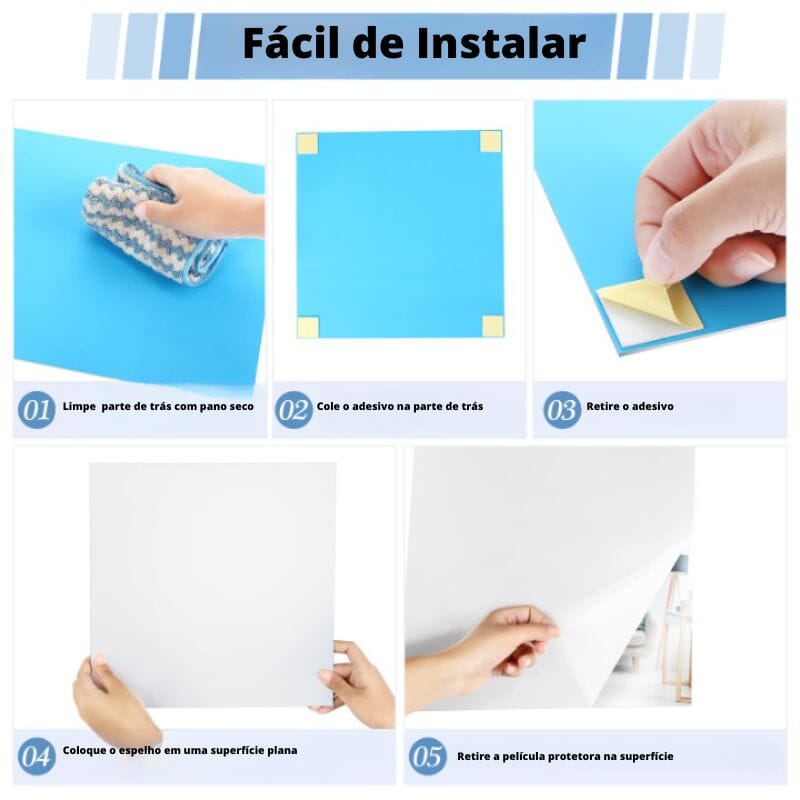 Espelho Adesivo Inquebrável - Direct Ofertas