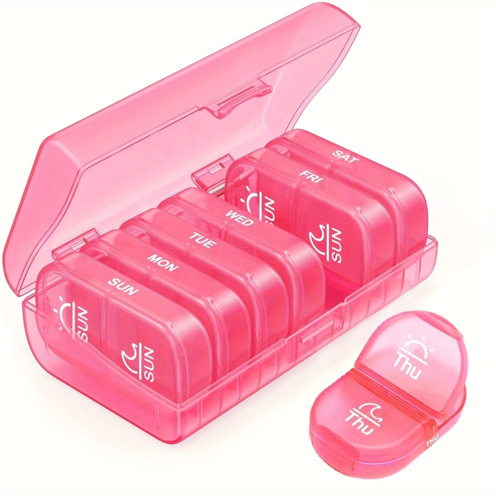 Estojo Organizador de Remédios Estojo Organizador de Remédios P11 Direct Ofertas Rosa 