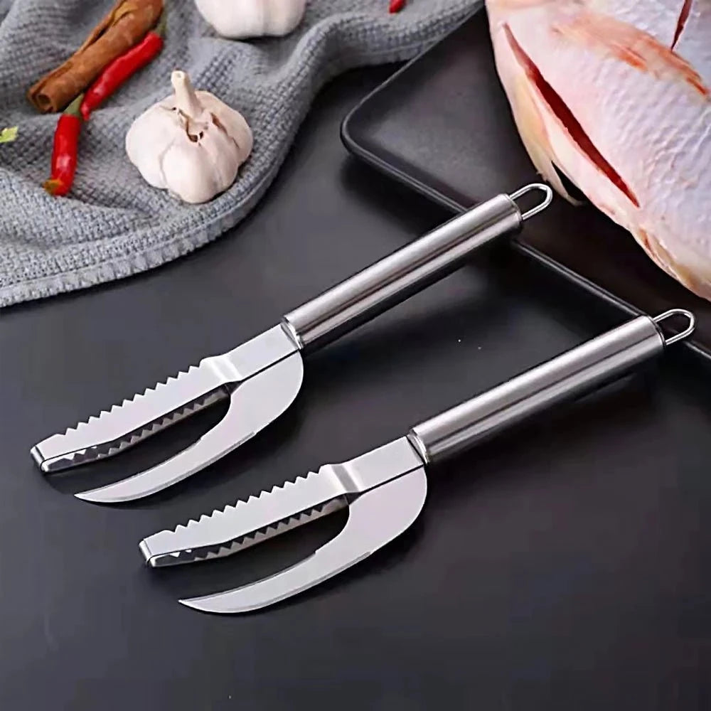 FishScaler - Faca Inoxidável 3 em 1 para Limpeza de Peixe FishScaler - Faca Inoxidável P9 Direct Ofertas 