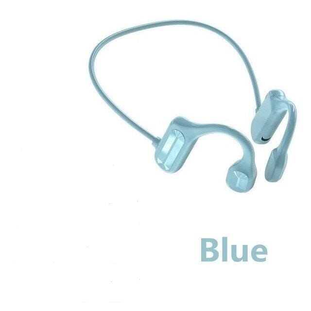 Fone de Ouvido por Condução Óssea Bluetooth 5.1 Resistente a Água Fone de Ouvido por Condução P13 Direct Ofertas Azul 