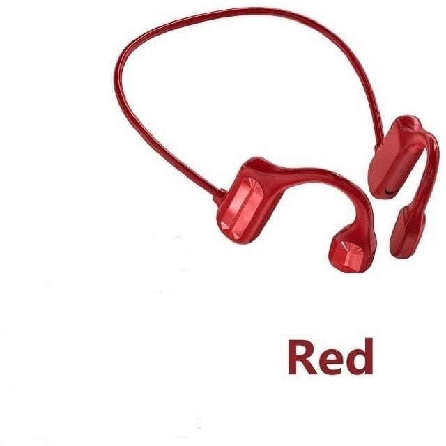 Fone de Ouvido por Condução Óssea Bluetooth 5.1 Resistente a Água Fone de Ouvido por Condução P13 Direct Ofertas Vermelho 