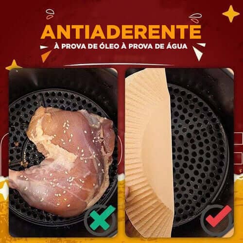 Forro de Papel Protetor Antiaderente para Air Fryer - Direct Ofertas