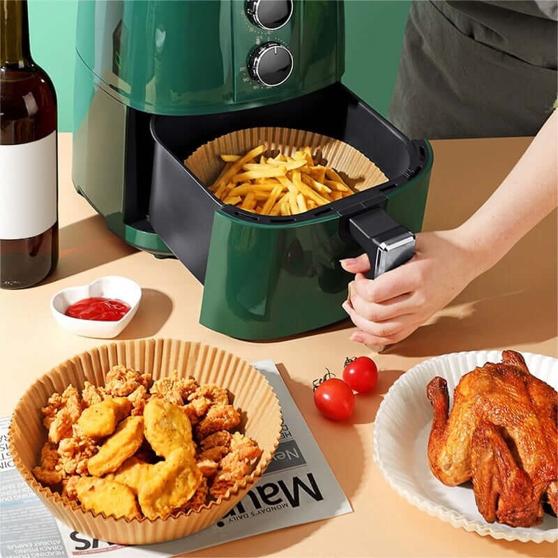 Forro de Papel Protetor Antiaderente para Air Fryer - Direct Ofertas