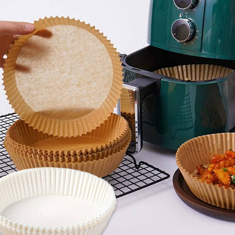 Forro de Papel Protetor Antiaderente para Air Fryer Forro de Papel Protetor P13 Direct Ofertas 50 Unidades - 16cm 