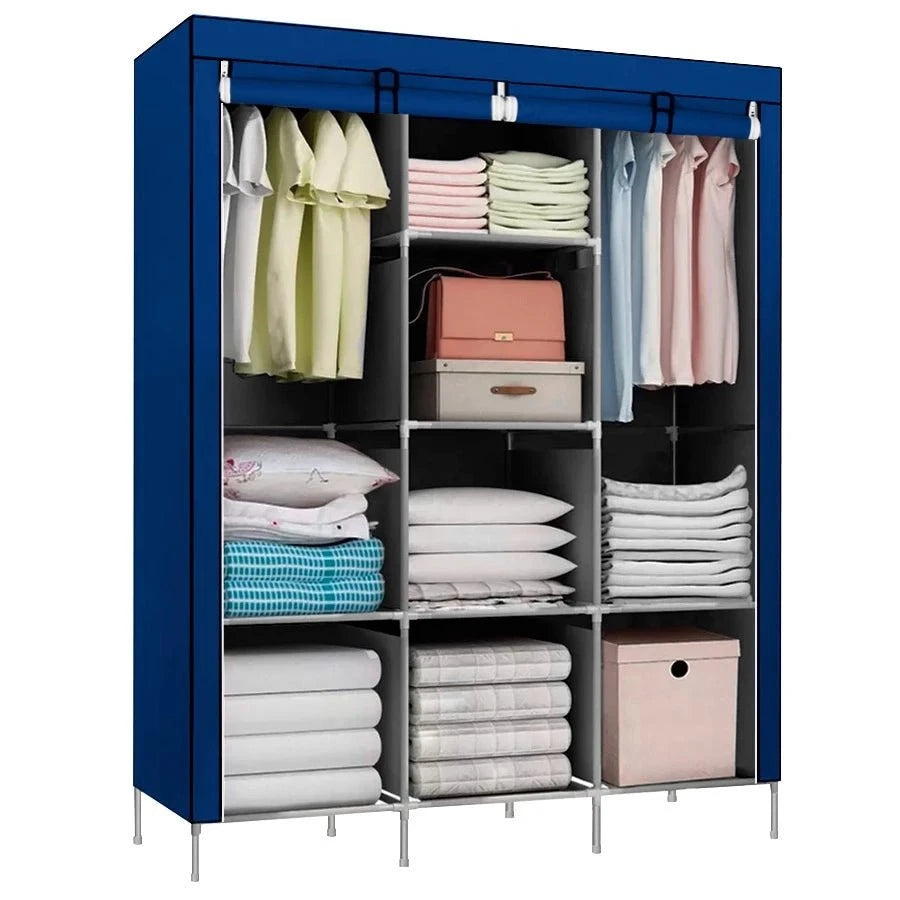 Guarda-Roupa Dobrável Decoteam Guarda-Roupa Dobrável Decoteam PS1 Direct Ofertas Azul 