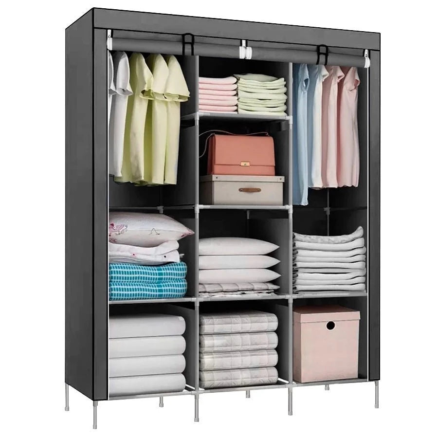 Guarda-Roupa Dobrável Decoteam Guarda-Roupa Dobrável Decoteam PS1 Direct Ofertas Cinza 