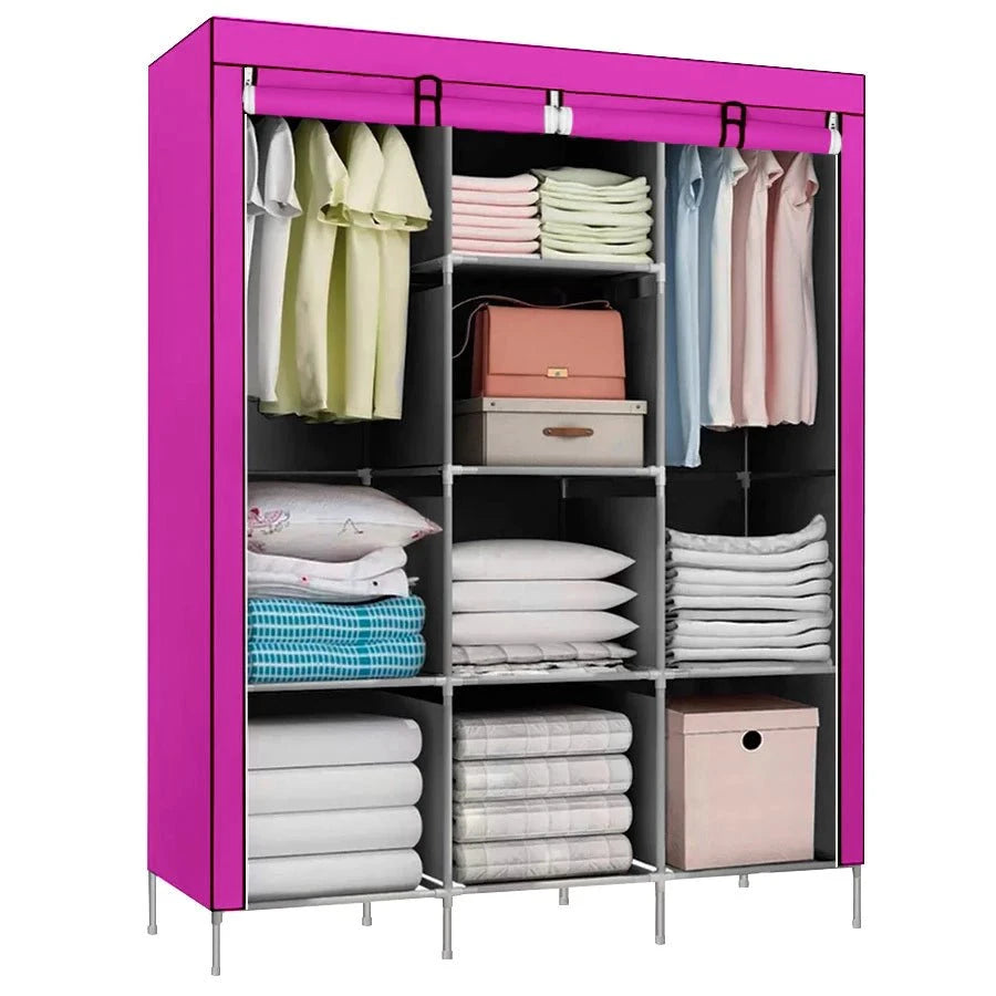 Guarda-Roupa Dobrável Decoteam Guarda-Roupa Dobrável Decoteam PS1 Direct Ofertas Rosa 
