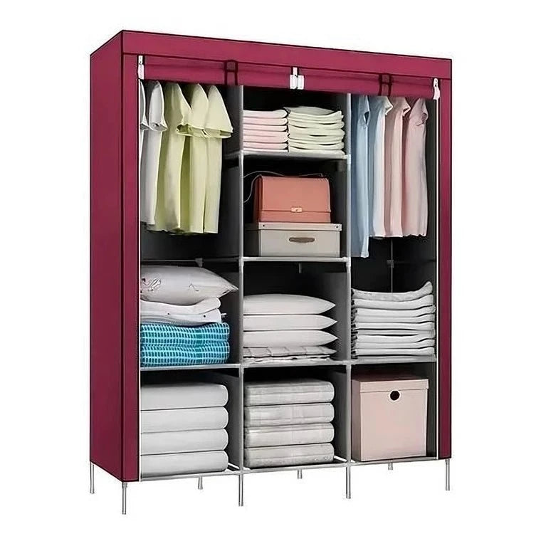 Guarda-Roupa Dobrável Decoteam Guarda-Roupa Dobrável Decoteam PS1 Direct Ofertas Vinho 