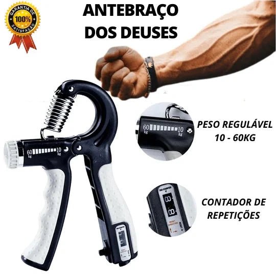 Hand Grip - Fortalecedor de Braços Resistente e Regulável 10 a 60kg - Direct Ofertas