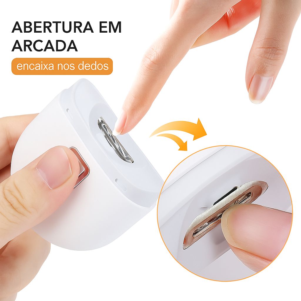 Ionique | 2‑em‑1 Cortador e Polidor Elétrico de Unhas – Recortador Automático com LED, Recarregável & Silencioso - Direct Ofertas