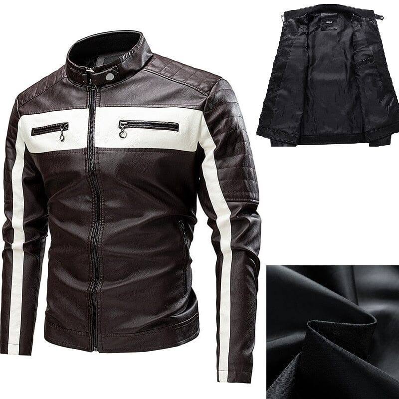 Jaqueta Motoqueiro de Couro - Direct Ofertas