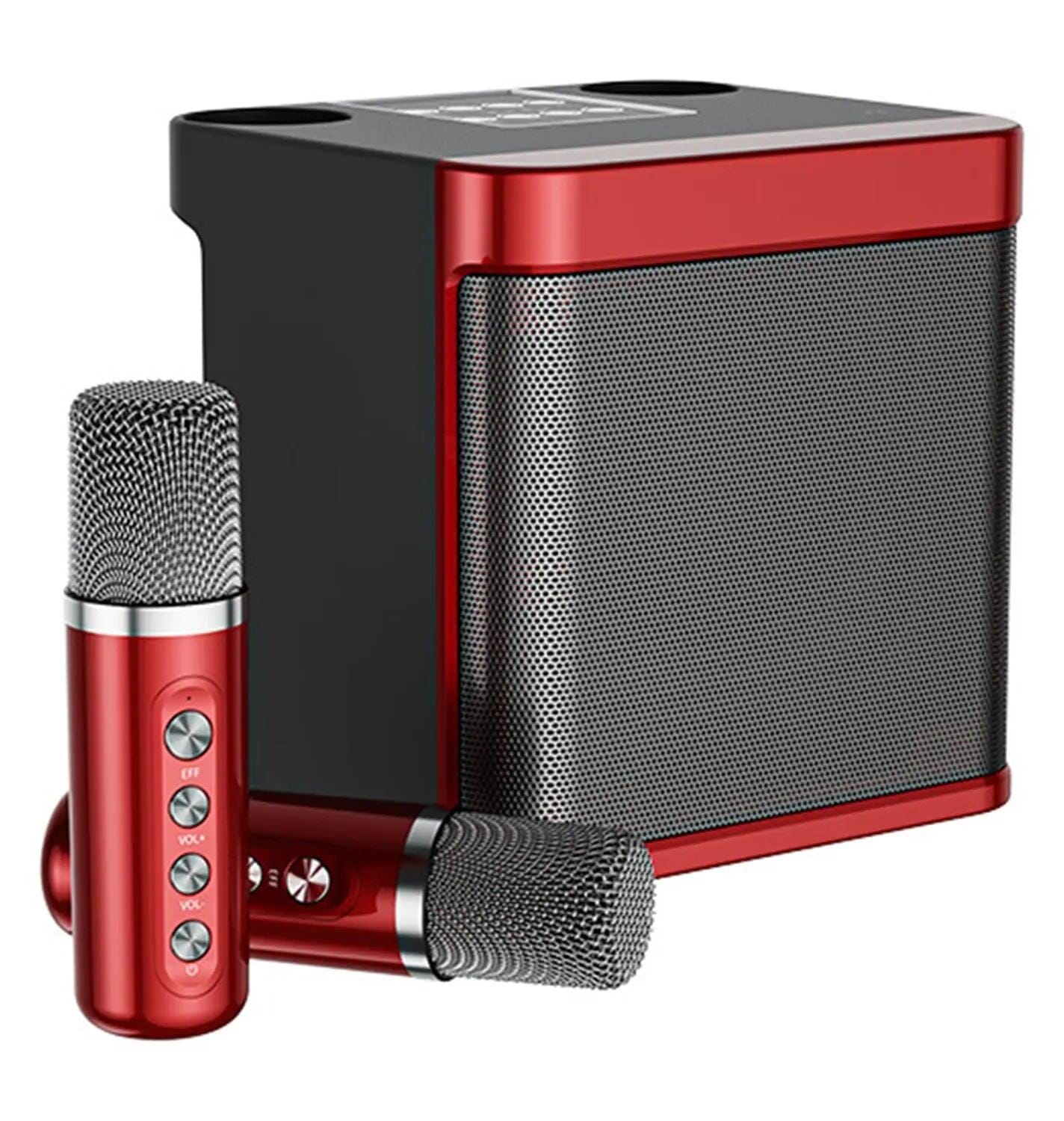 Karaokê Mbox Portátil - Dois microfones sem fio - Direct Ofertas