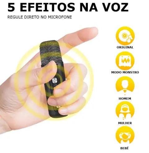 Karaokê Mbox Portátil - Dois microfones sem fio - Direct Ofertas