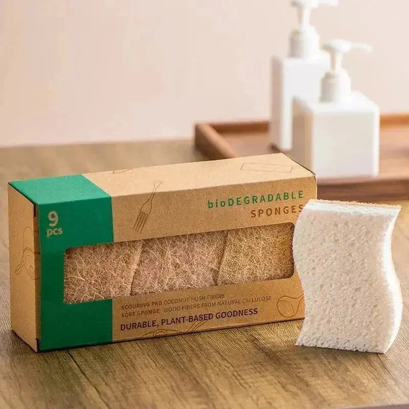 Kit 18 Esponja de Cozinha Biodegradáveis Premium (duram até 18 meses) - Direct Ofertas