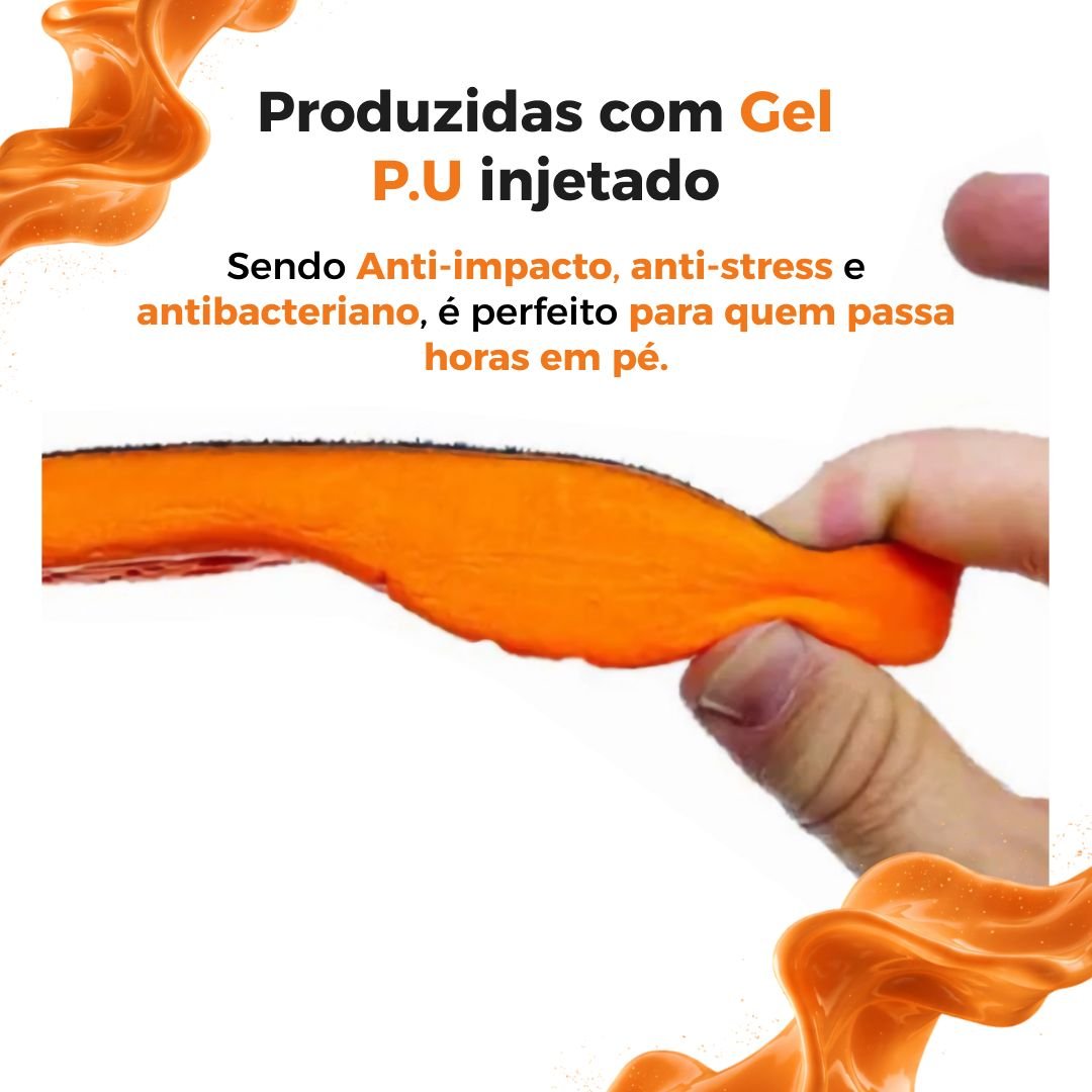 KIT 2 Pares de Palmilha Ortopédica de Gel P.U - Vitalis Sport™ - Direct Ofertas