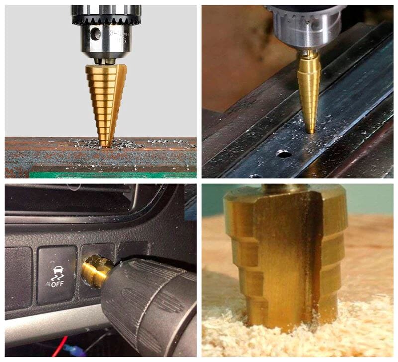 Kit 3 Brocas Escalonadas de Titânio - Direct Ofertas