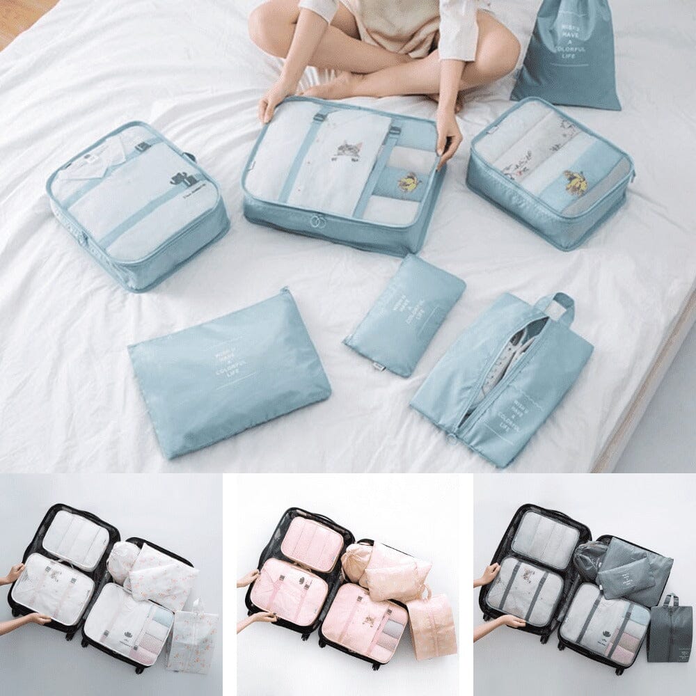 Kit 7 Bolsas Organizadoras Para Mala de Viagem STORAGE BAG - PAGUE 4 LEVE 7 - Direct Ofertas