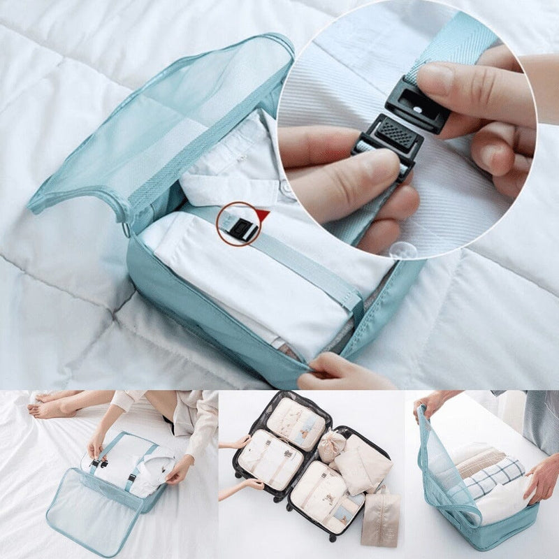 Kit 7 Bolsas Organizadoras Para Mala de Viagem STORAGE BAG - PAGUE 4 LEVE 7 - Direct Ofertas