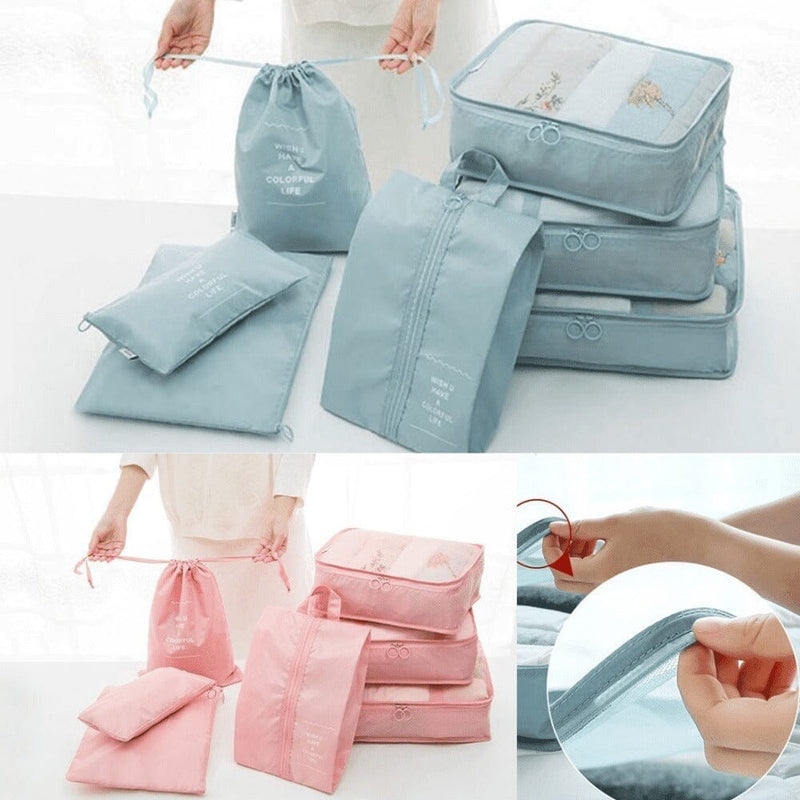 Kit 7 Bolsas Organizadoras Para Mala de Viagem STORAGE BAG - PAGUE 4 LEVE 7 - Direct Ofertas