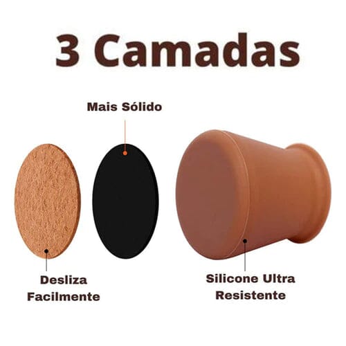 Kit com 16 Peças de Protetor de Pés de Móveis em Silicone - Direct Ofertas
