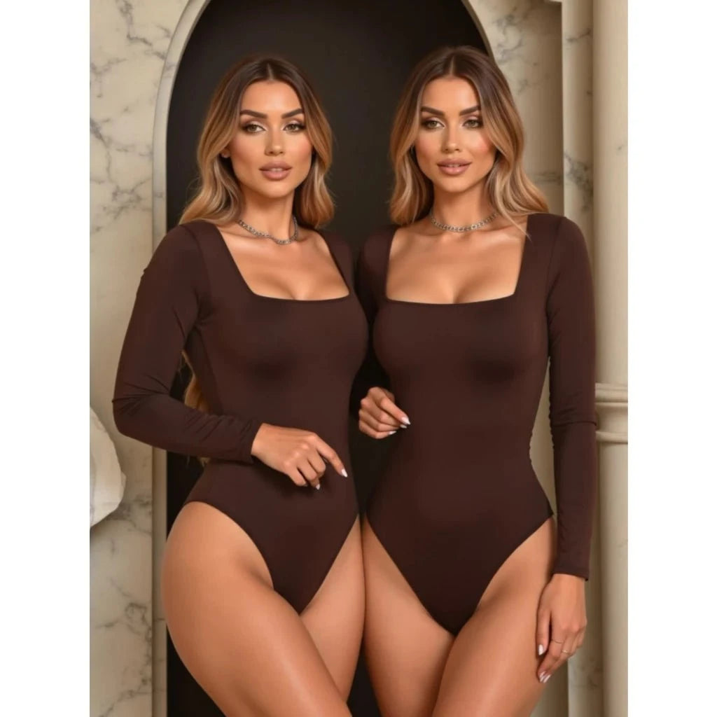 Kit com 2 Bodys Femininos Manga Longa Kit com 2 Bodys PS1 Direct Ofertas 