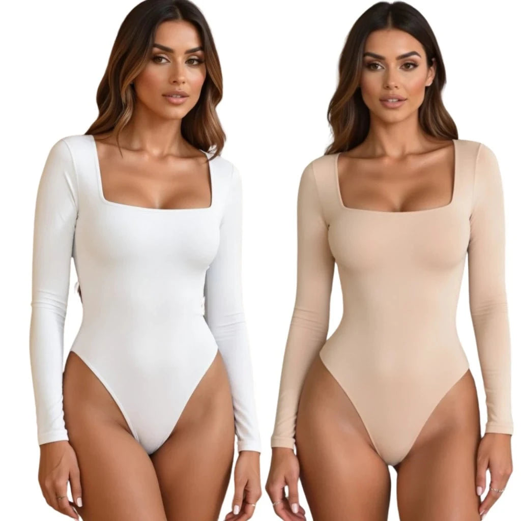 Kit com 2 Bodys Femininos Manga Longa Kit com 2 Bodys PS1 Direct Ofertas 