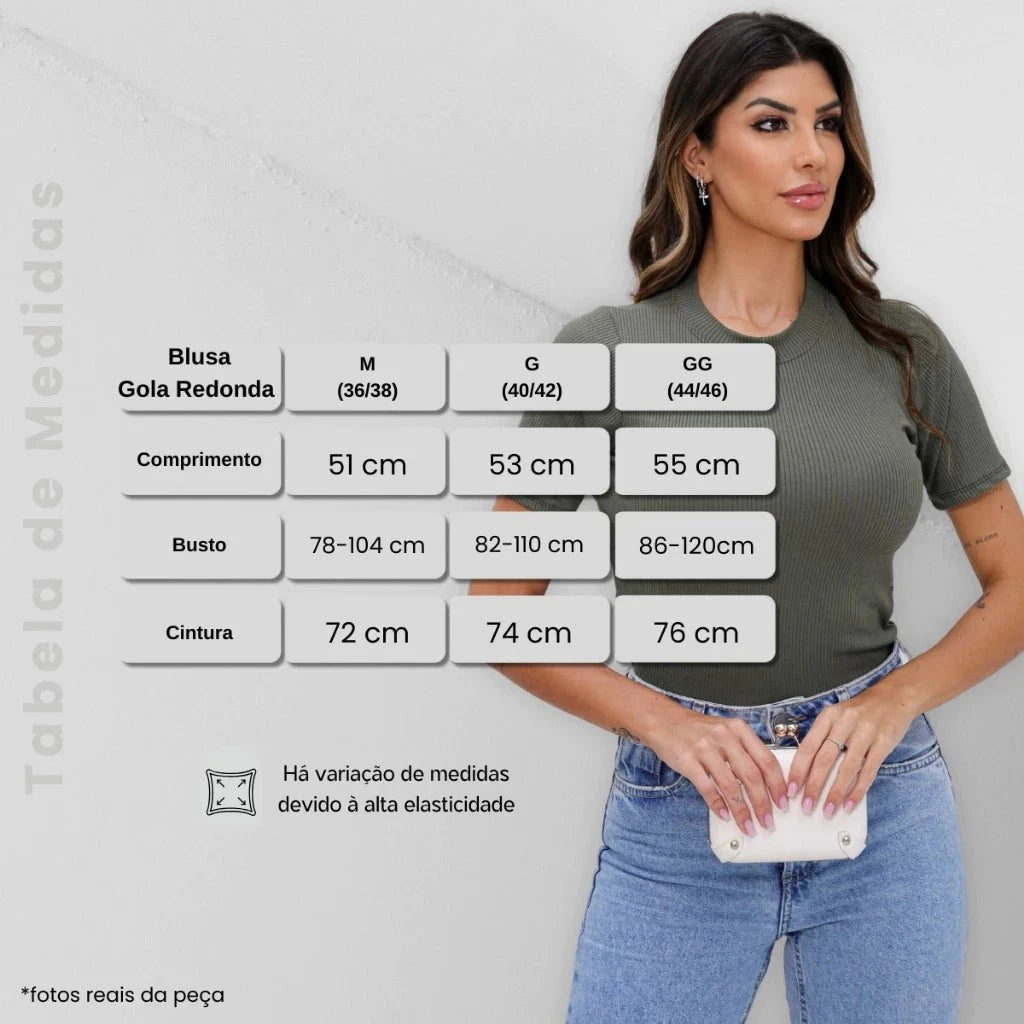 Kit com 3 Blusas Femininas Gola Alta Kit com 3 Blusas Femininas Gola Alta PS1 Direct Ofertas 