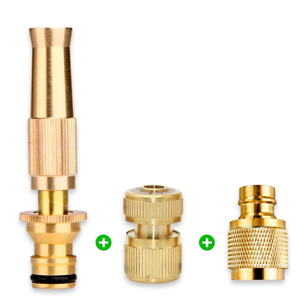 Kit Completo Bocal de Alta Pressão para Mangueira Regulável para Limpeza Kit Completo Bocal de Alta P13 Direct Ofertas Bocal + Engate Rápido + Conector de Mangueira 