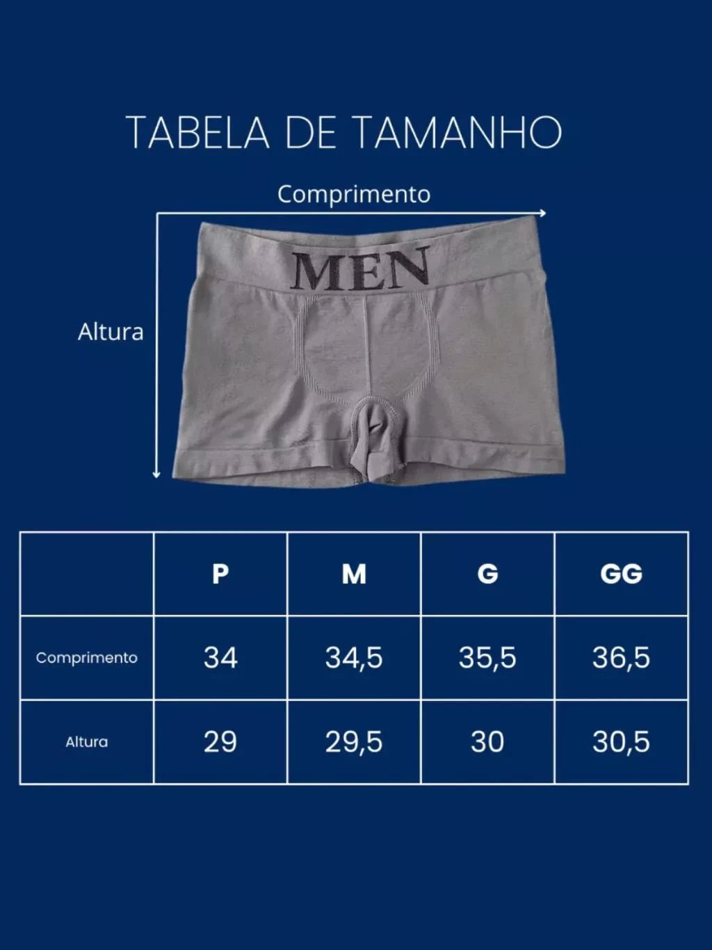 Kit de Cuecas Boxer Masculina Sem Costura Kit de Cuecas Boxer Masculina PS1 Direct Ofertas 