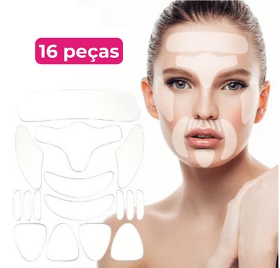 Kit Rejuvene Clean - Adesivos Anti - Rugas das famosas (Reutilizável por até 60 vezes) - Direct Ofertas