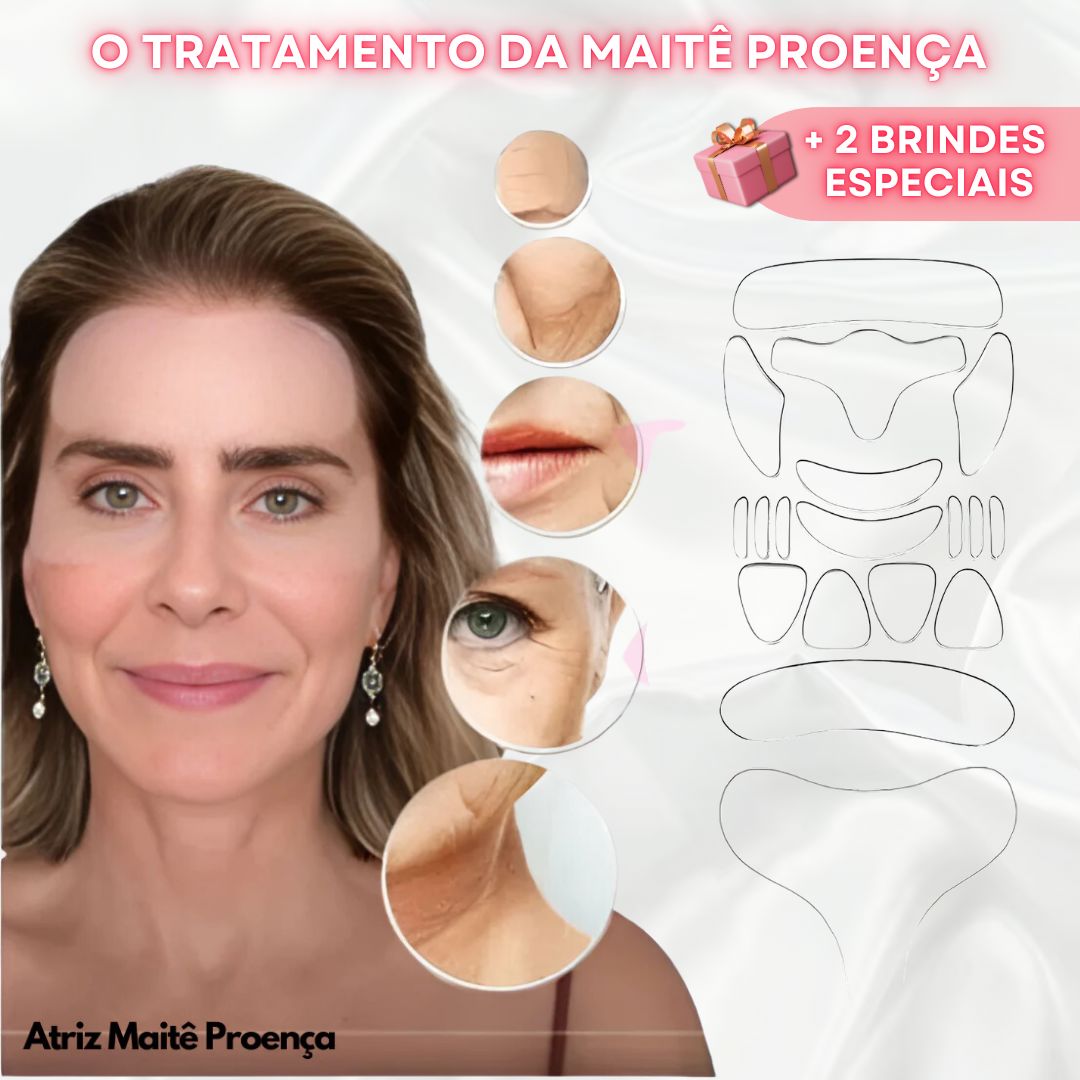 Kit Rejuvene Clean - Adesivos Anti - Rugas das famosas (Reutilizável por até 60 vezes) - Direct Ofertas