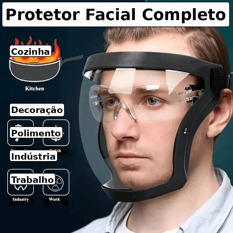 Máscara Protetora de Serragem, Poeira e Faíscas FaceShield - Direct Ofertas