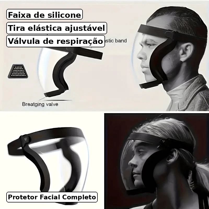 Máscara Protetora de Serragem, Poeira e Faíscas FaceShield - Direct Ofertas