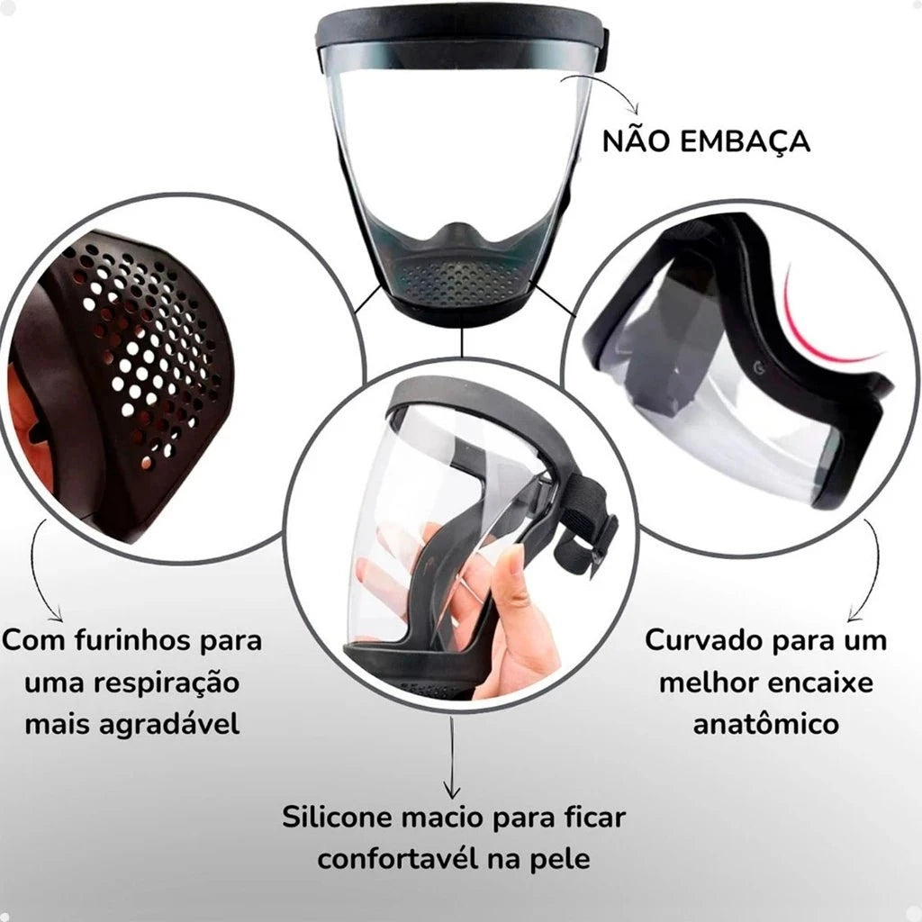 Máscara Protetora de Serragem, Poeira e Faíscas FaceShield Máscara Protetora de Serragem P11 Direct Ofertas 