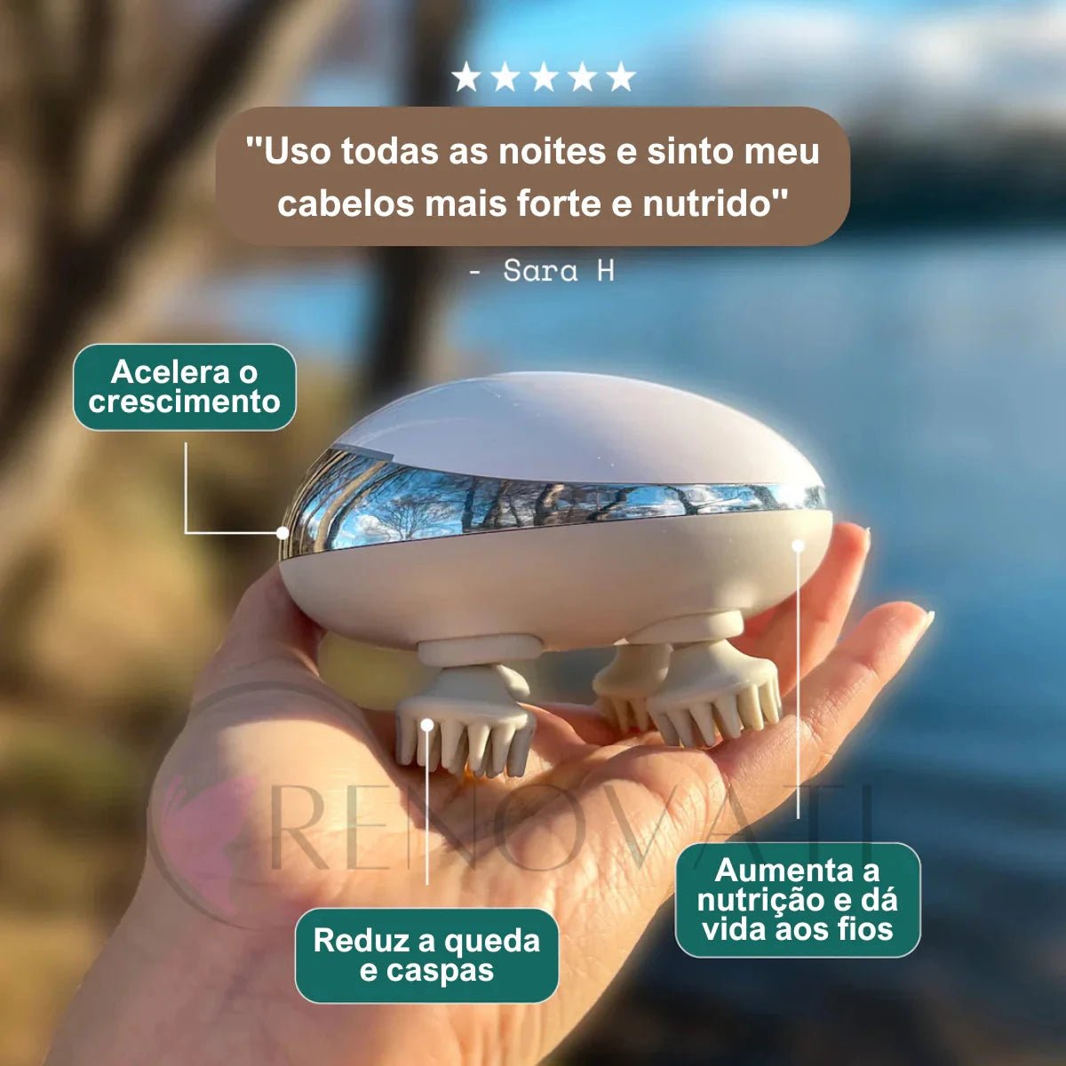 Massageador Elétrico para Couro Cabeludo - Renova Hair - Direct Ofertas