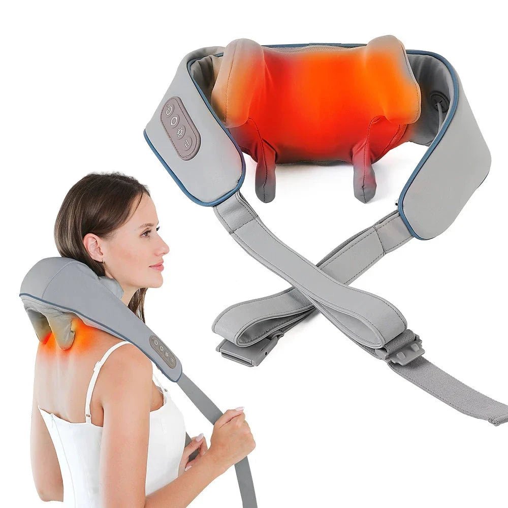 Massageador Inteligente com Aquecimento – Pescoço e Ombros Sem Dor - Direct Ofertas
