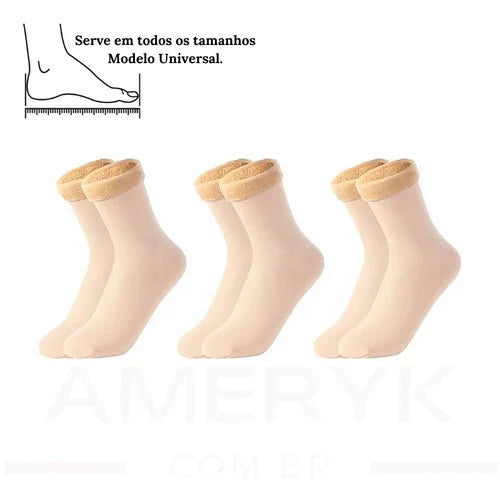 Meias Forradas - Pelúcia Baumont (Compre 3 LEVE 6) Meias Forradas P11 Direct Ofertas 