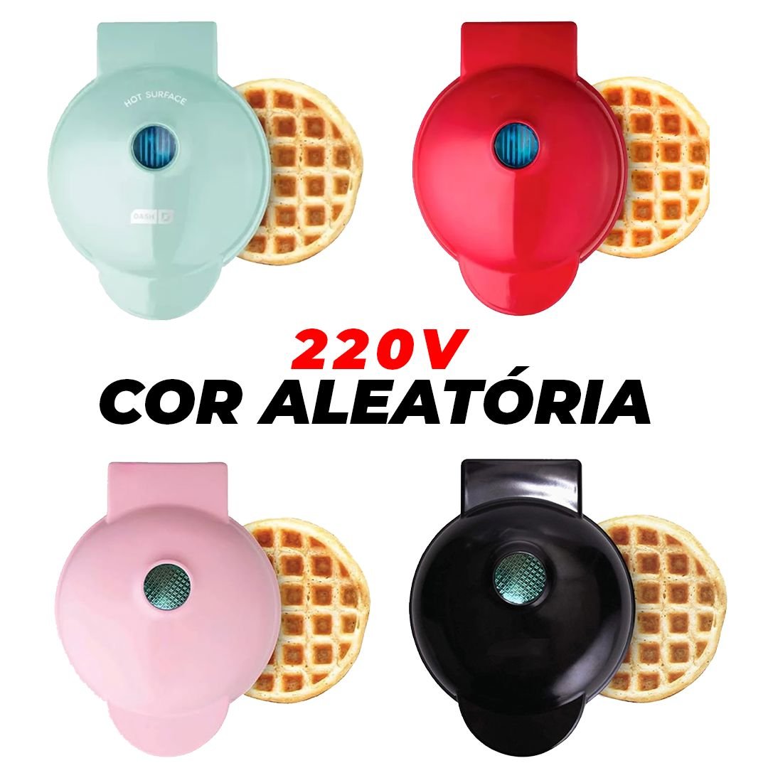 Mini Máquina de Waffles Elétrica Portátil - Direct Ofertas