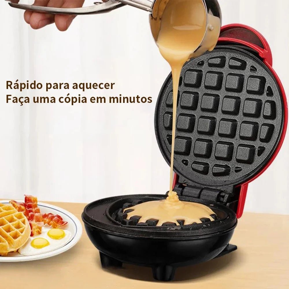 Mini Máquina de Waffles Elétrica Portátil - Direct Ofertas