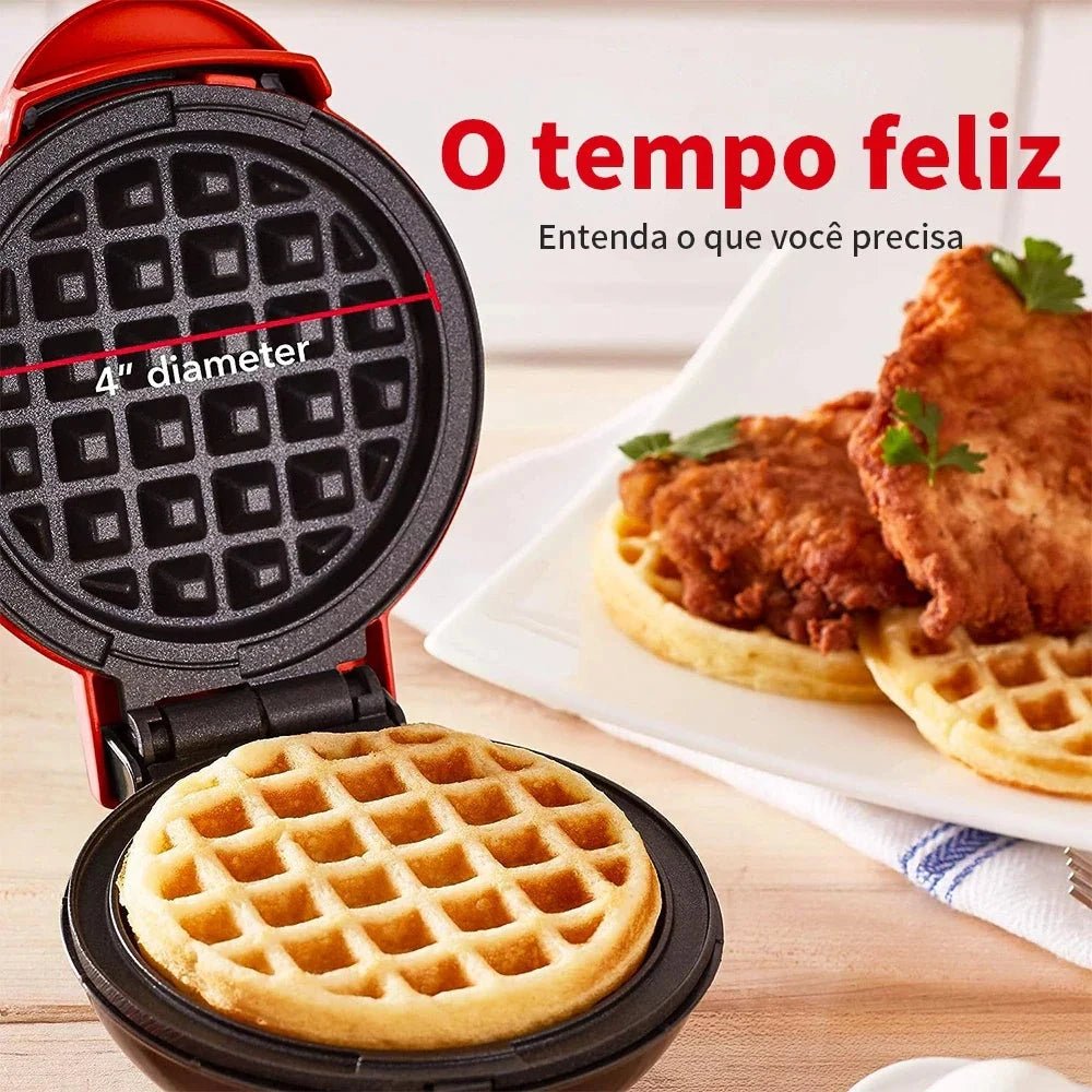 Mini Máquina de Waffles Elétrica Portátil - Direct Ofertas